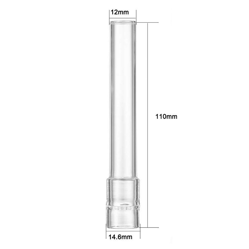 Tallo de vidrio de tubo recto de reemplazo de tubo recto de 110 mm de cristal