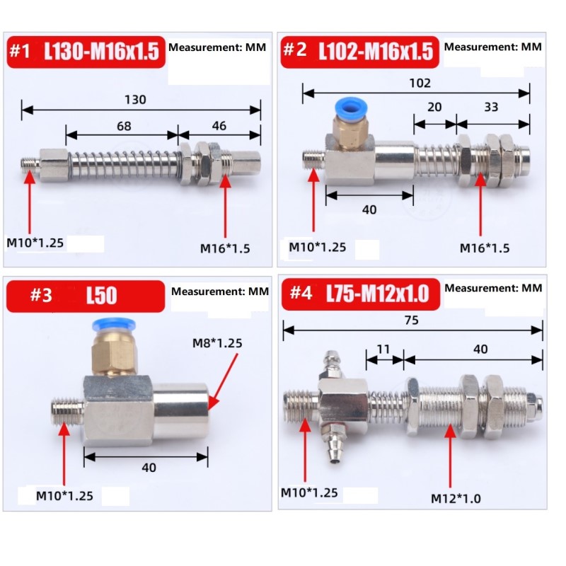 Parte de metal con lechón para manipulador industrial.