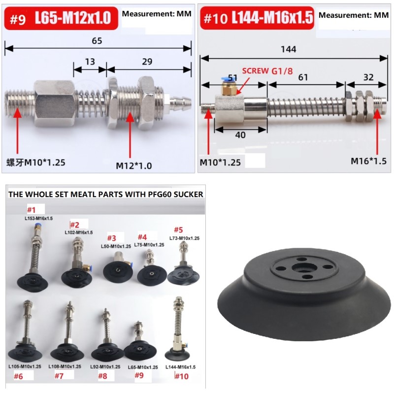 Parte de metal con lechón para manipulador industrial.