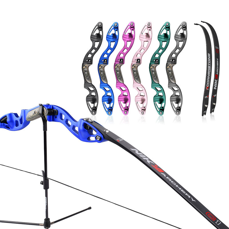 Nika Archery ET-10 62 pulgadas RH Aluminio ILF 19 pulgadas Riser recurve arco