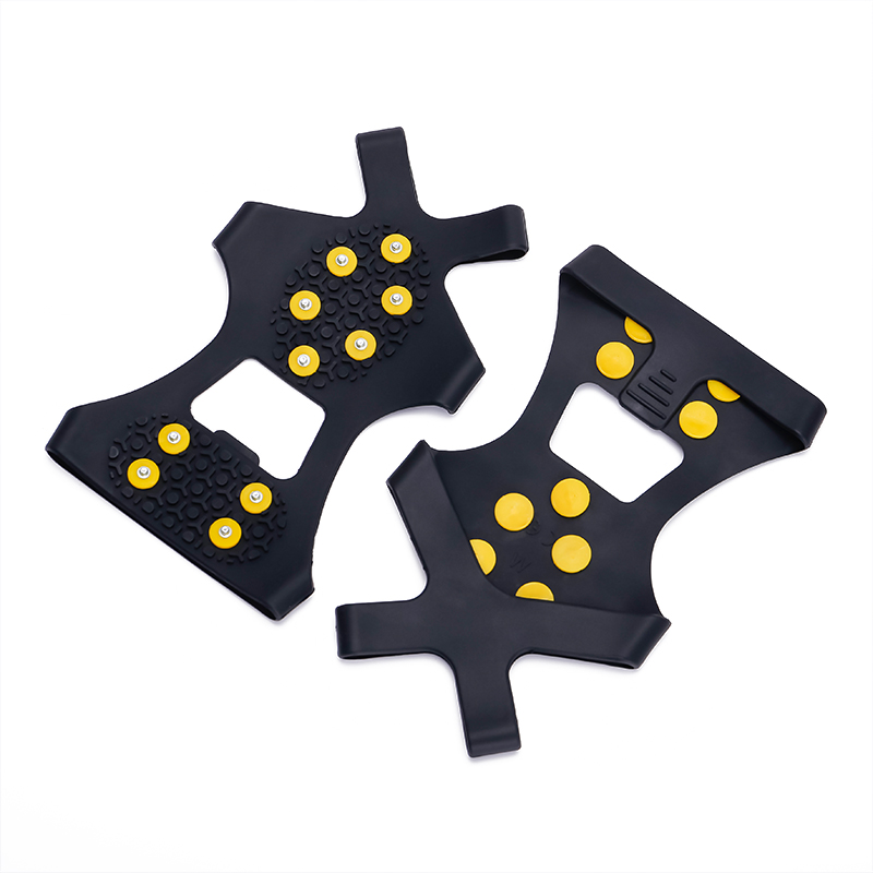 Silicona sin deslizamiento de tacos Crampon Studded Hogar zapatos de escalada de 5 dientes