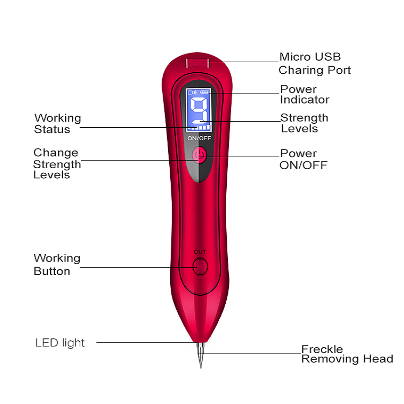 Belleza Plasma Pen Skin Tag Removal Freckle Nevus Acne Dot Sweep Spot Extracción de la pluma de eliminación de belleza