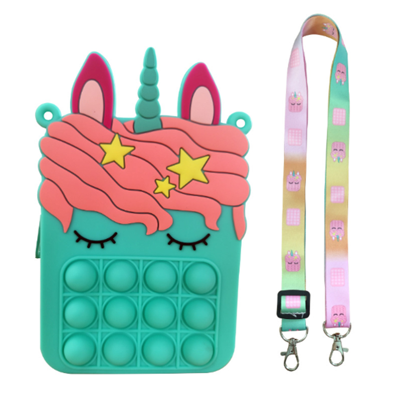 Pop Monedero Regalo de cumpleaños paraniños, Fidget Purse Toys Bubble Alivia Bolsos de estrés