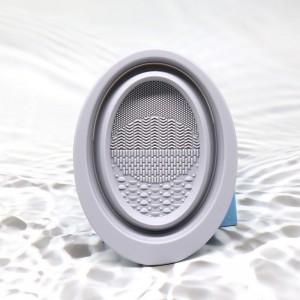 Cepillo de maquillaje de silicona Estera de limpieza, tazón de limpieza de pincel de maquillaje plegable