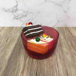 Conjunto de tazón de vidrio de concepto de mesa