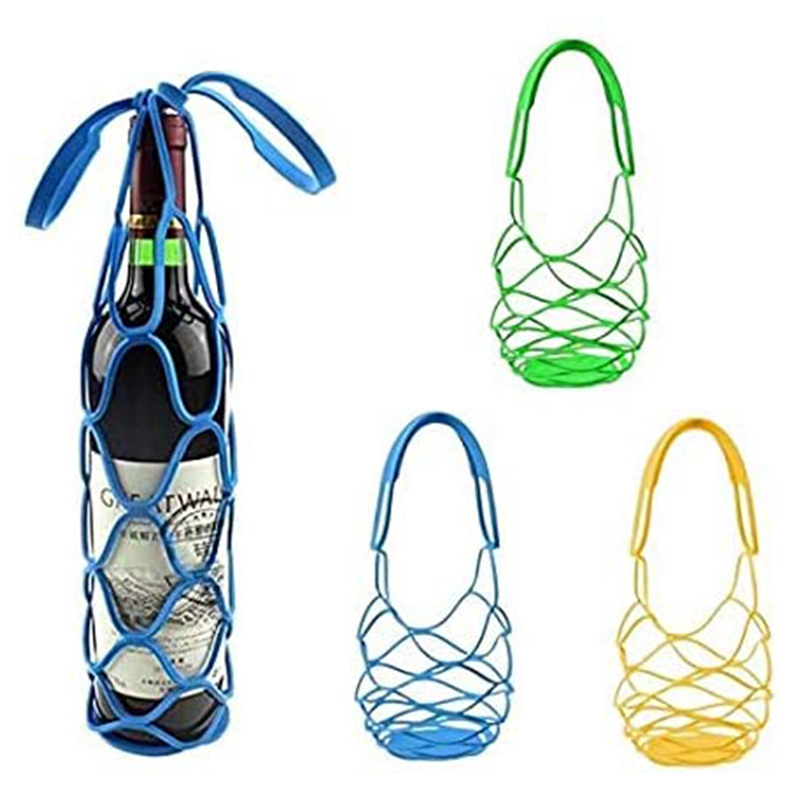 Bolsas de asas del portador de la botella de vino de silicona