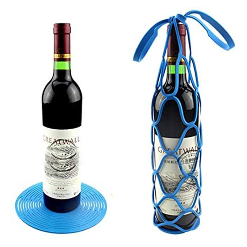 Bolsas de asas del portador de la botella de vino de silicona