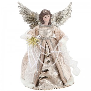 33 cm Navidad Ángel Decoración Beads Decoración de adornos Decoraciones de interior Nuevo producto Figura de Navidad Exhibición de vacaciones Lujo Home Feliz