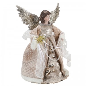 33 cm Navidad Ángel Decoración Beads Decoración de adornos Decoraciones de interior Nuevo producto Figura de Navidad Exhibición de vacaciones Lujo Home Feliz