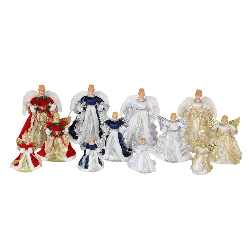 23 ~ 40 cm Navidad Ángel Adornos Decoraciones Árbol Top Mano Hecho A Mano Figuras Colección Muñeca Muñeca Festival de Navidad Navidad Vacaciones de Navidad
