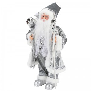 45 ~ 62cm Navidad de pie Santa Claus Ornamento Decoración Figurine Colección Tela Festival de vacaciones de Navidad Artículo de felpa