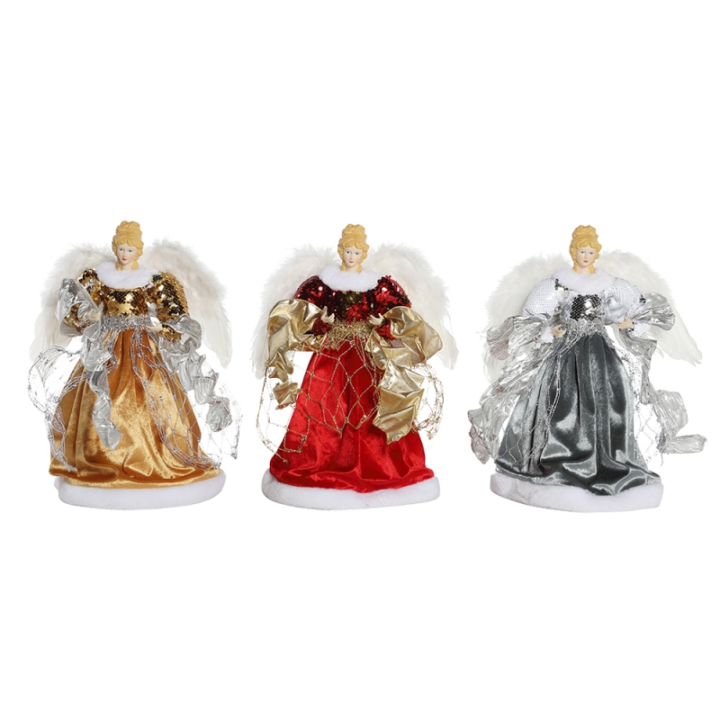 23 ~ 40 cm Navidad Ángel Adornos Decoraciones Árbol Top Figurines Colección Muñeca Festival de Navidad Navidad Festival de Navidad