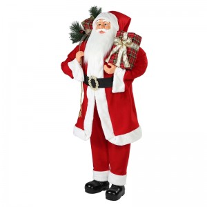 30 ~ 110cm Navidad de pie Santa Claus Ornamento Decoración Festival Festival Estatuilla Colección Tradicional Navidad Isplay