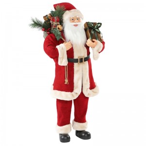 30 ~ 110cm Navidad Santa Claus con bolsa de regalo Ornamento Decoración Festival Festival Estatuilla Colección Tradicional Navidad