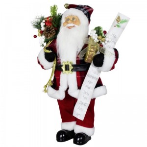 80 cm Decoración de Navidad Santa Claus Bolsa de regalo Lista Lista denombre de cono de pino Adorno de Navidad para el hogar Navidad Pantalla de fiesta de vacaciones