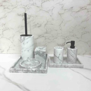 Conjunto de accesorios de baño de mármolnatural clásico
