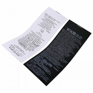 Etiqueta de la prenda de cuello trasero para prendas ligeras y productos para niños