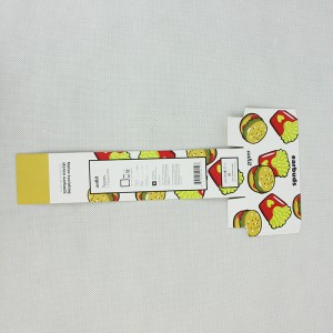 Tarjeta de papel de etiqueta de alimentos