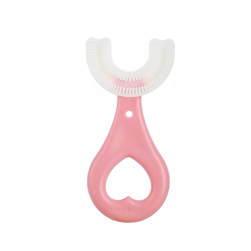 Suministro de fábrica, cepillo de dientes manual paraniños, pincel de limpieza de cuidados orales de forma U, limpiador de dientes de bebé