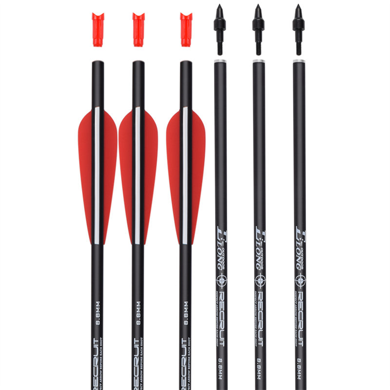 Elongarrow 116048 20 pulgadas 7.62 * 8.8mm Rollfiberglass Tornillos para la caza al aire libre de ballesta