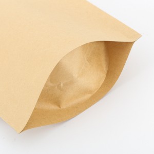 Cremallera de papel Kraft se levanta bolsa