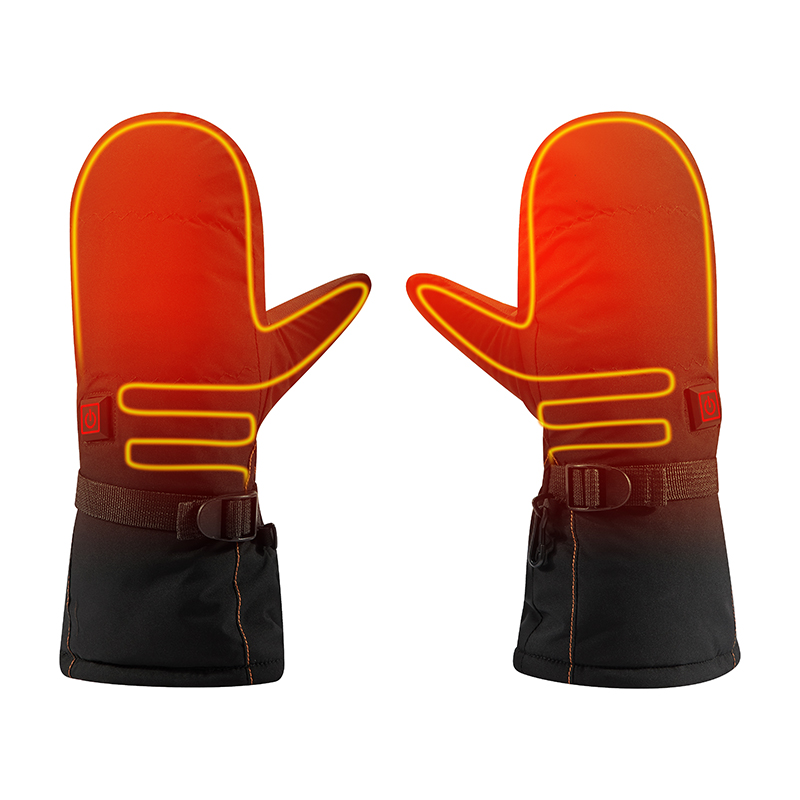 Guantes de cuero con calefacción eléctrica de invierno de 2200mAh, guantes a prueba de agua para pescar