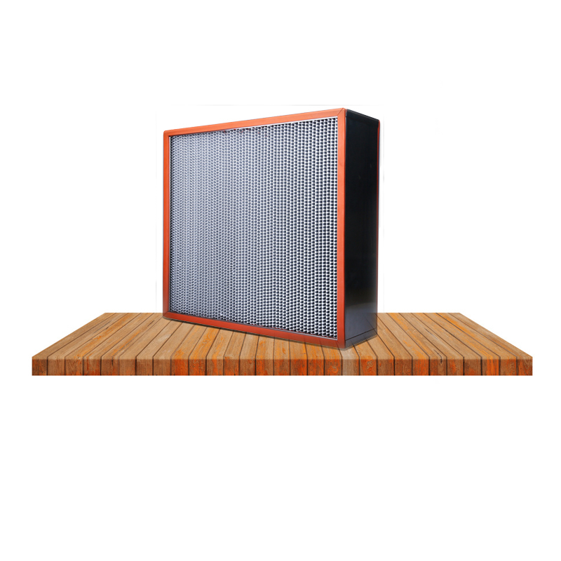 Habitación limpia alta temperatura HEPA HVAC Filtros de aire H13 Marco de acero galvanizado