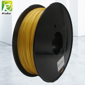 Pinrui de alta calidad 1kg 3D PLA Impresora Filamento Color de oro amarillo