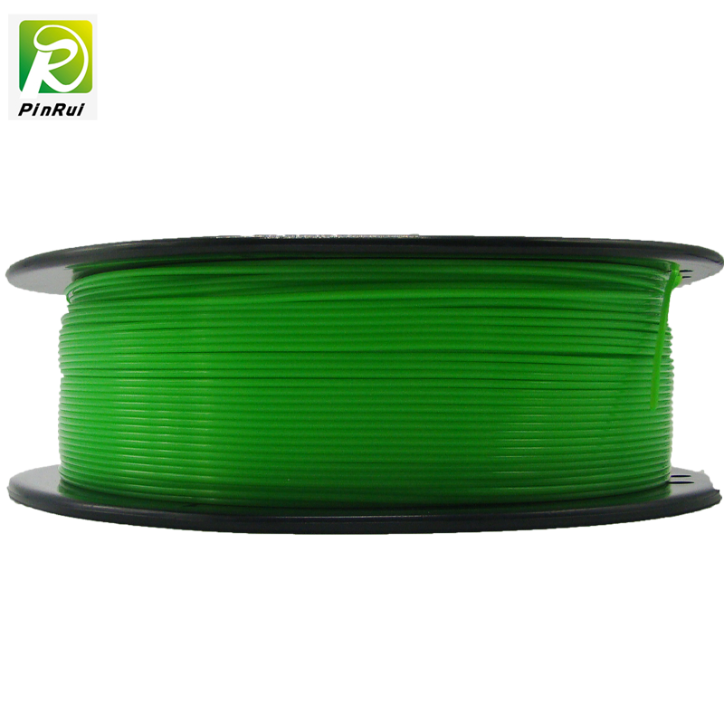 Pinrui de alta calidad 1kg 3D PLA Impresora Filamento transparente verde color