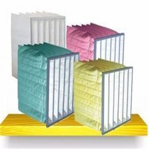 Bolsa de filtro de bolsillo de eficiencia de midium F5-F9 Filtro de aire HVAC para habitación limpia