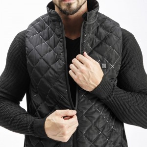 Chaleco de calefacción recargable de 5 V, chaleco climatizado eléctrico para hombres
