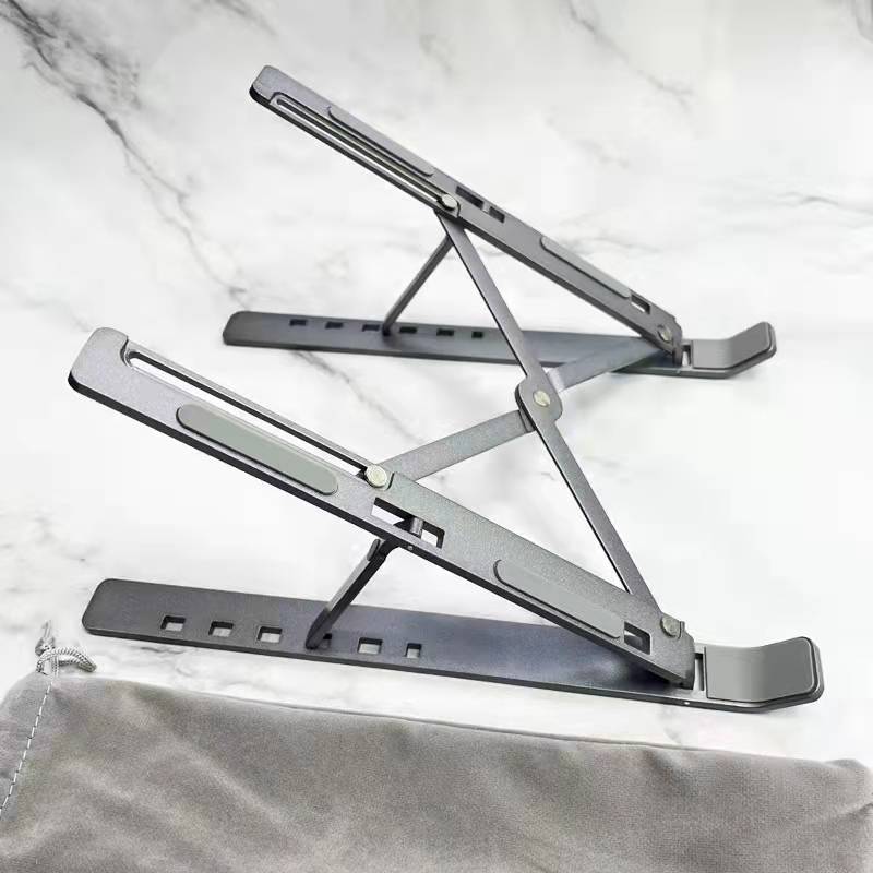 Soporte portátil tablet aleación de aluminio soporte de computadora plegable elevador de escritorio monitor vertical soporte de enfriamiento