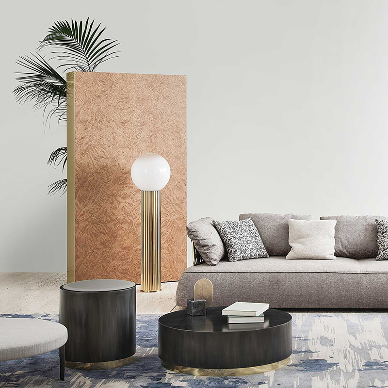 Diseño italiano Mesa de café de acero inoxidable de lujo moderno de lujo de lujo para muebles de sala de estar