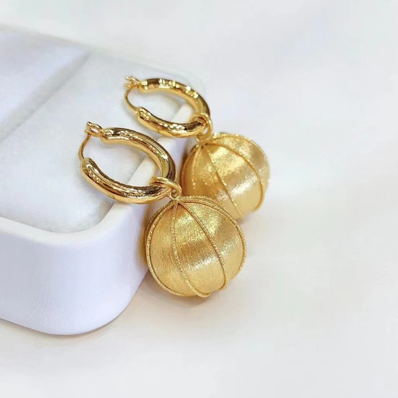 Joyas de Tuochen 18k oro amarillo listo para enviar pendientes para mujeres