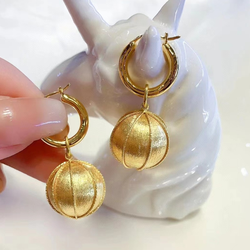 Joyas de Tuochen 18k oro amarillo listo para enviar pendientes para mujeres