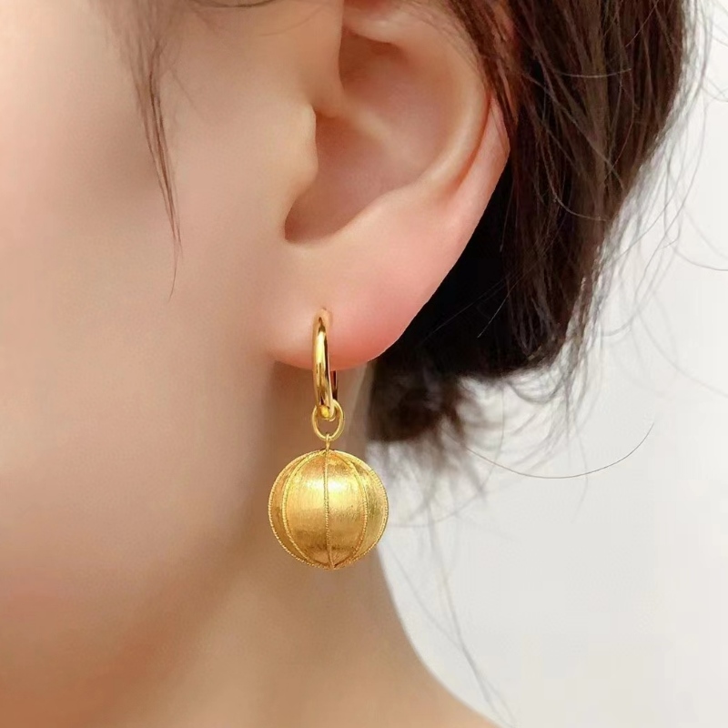 Joyas de Tuochen 18k oro amarillo listo para enviar pendientes para mujeres