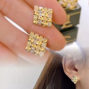 Pendientes de aro de oro de la joyería de Tuochen Diseño 9K/10K/14K/18K Pendientes de aro de oro para mujeres