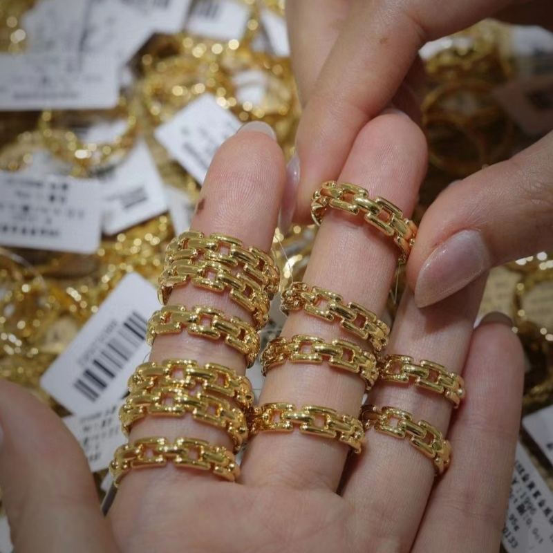 9K/10K/14K/18K Regalos de joyería de anillo de oro real para mujeres en oro amarillo/wite dorado/oro rosa