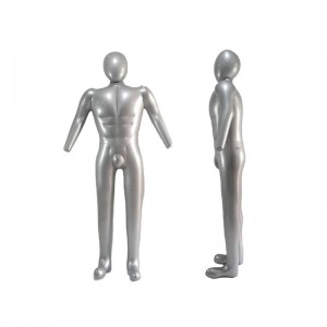 Modelo de maniquí masculino de PVC inflable, tamaño completo con cabeza y brazos, plástico cuerpo completo maniquí