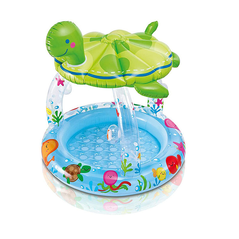 Piscina inflable de la sombra de la tortuga marina para el bebé