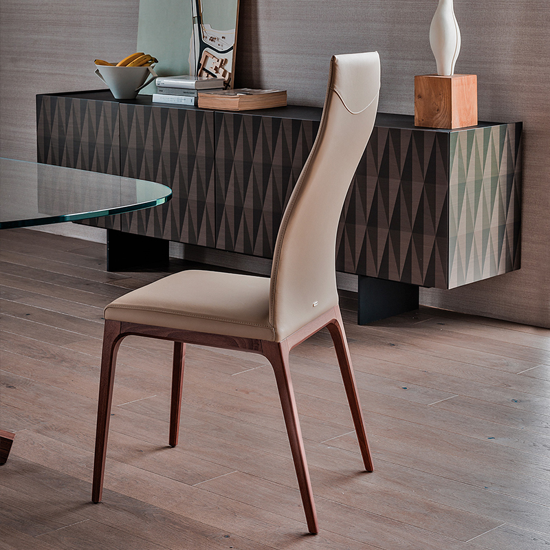 muebles para el hogar sillas de comedor silla de comedor de cuero moderno italiano de lujo