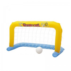 Gol de fútbol inflable OEM ODM con juguetes de pelota de soplado, juego de deportes de agua de baño de verano