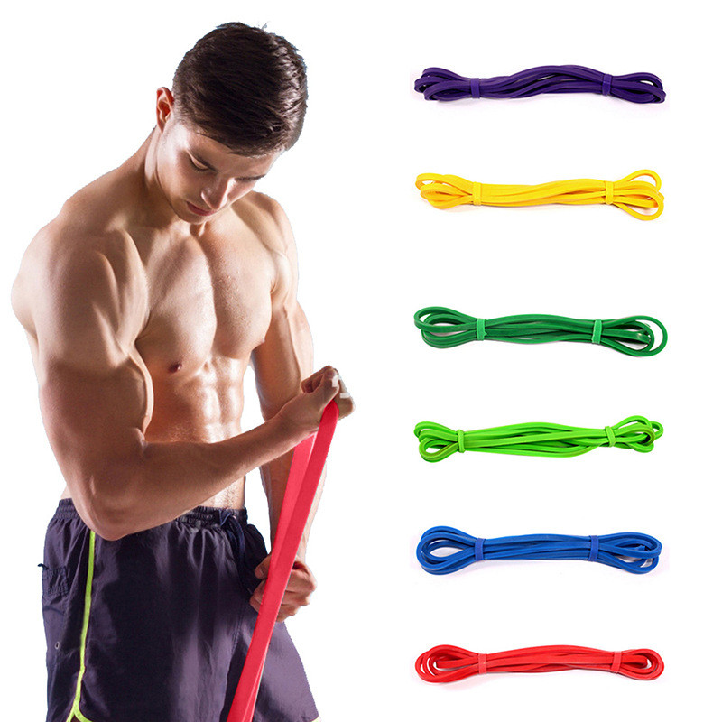 5-120 lb amarillo rojonegro morado verde resistencia al yoga bandas elásticas de goma equipos de condición física para el aire exterior Pilates entrenamiento de entrenamiento deportivo