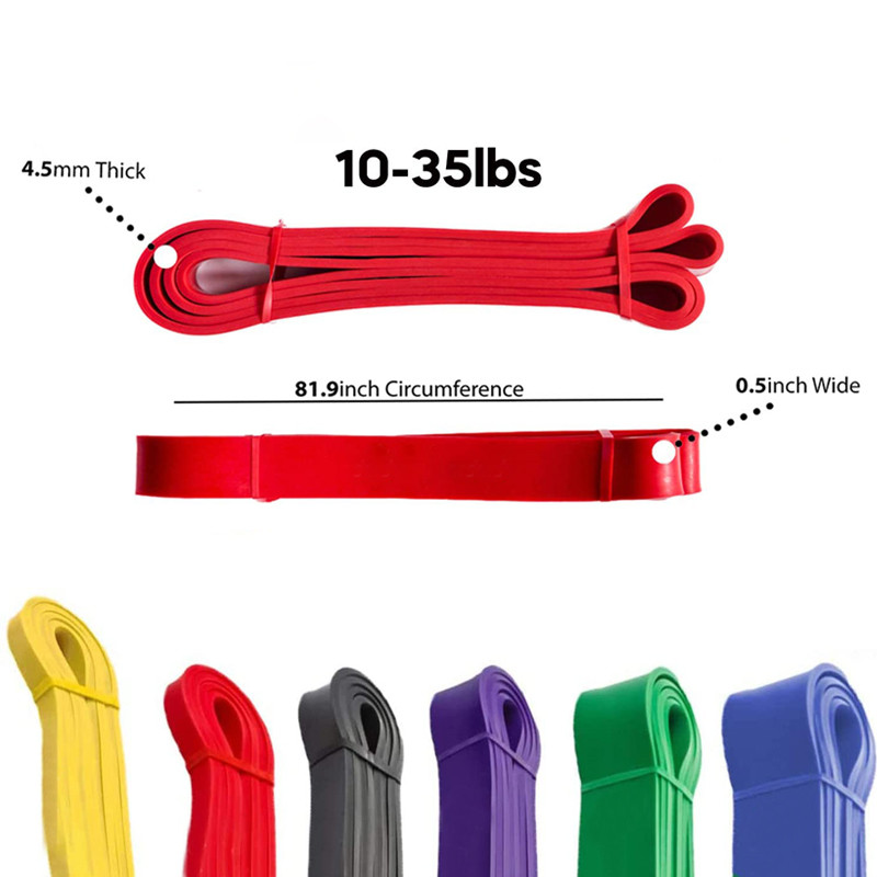 5-120 lb amarillo rojonegro morado verde resistencia al yoga bandas elásticas de goma equipos de condición física para el aire exterior Pilates entrenamiento de entrenamiento deportivo