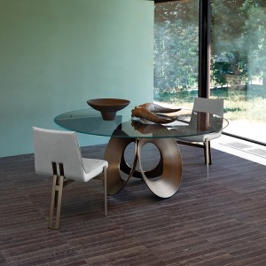 Modern de 1.8 m de estilo chino Mesa de comedor Gran restaurante MDF Mesa de comedor redonda de madera Conjunto de 10 plazas