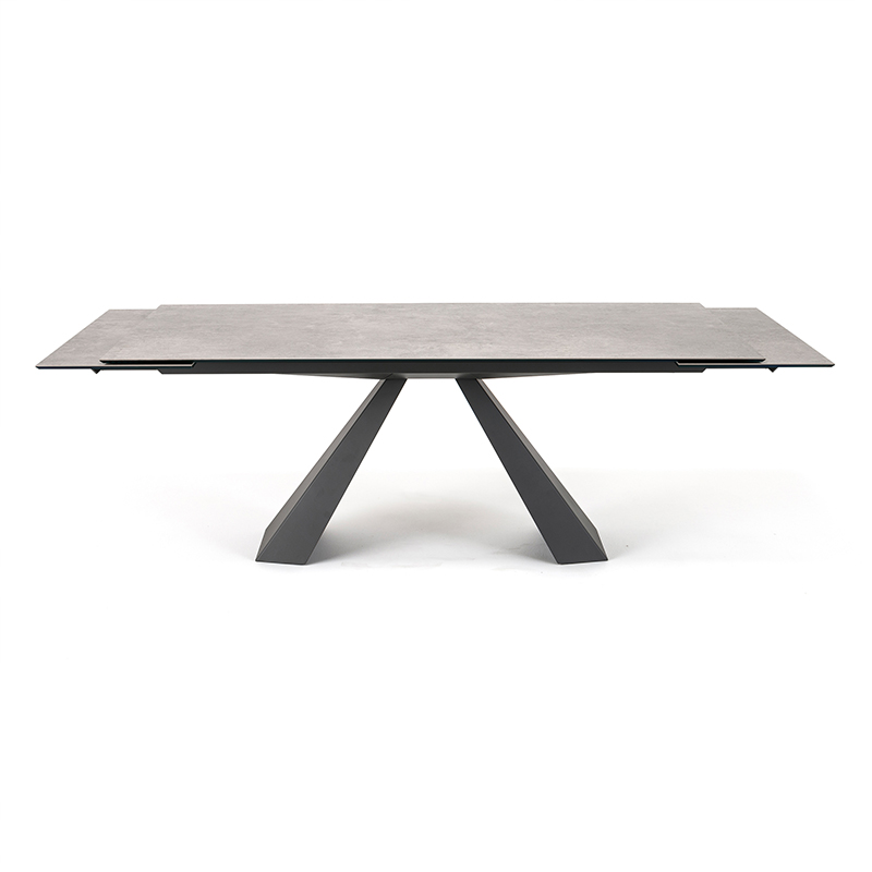 Mesa de comedor de piedra minimalista italiana Mesa de comedor rectangular Juego de 6 plazas