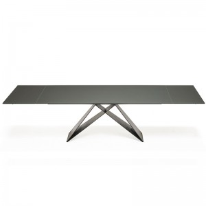 Diseños modernos italianos 8 Personas Cerámica de piedra sinterizada Juego de mesa de comedor rectangular 6 plazas