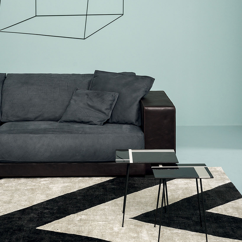 sofás de cuero genuino de lujo italiano para muebles para el hogar sala de estar moderna