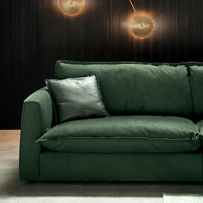 Diseño italiano Baxter Juegos de sofá de cuero de lujo modernos para sala de estar