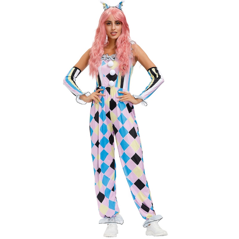 Trajes de payaso carnaval guantes de mono de circo set de 3 piezas